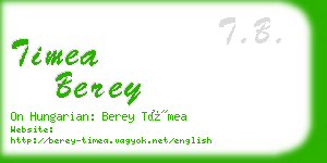 timea berey business card